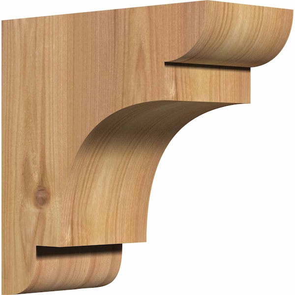Ekena Millwork New Brighton Smooth Corbel, Western Red Cedar, 3 1/2"W x 8"D x 8"H COR04X08X08NEB00SWR - main